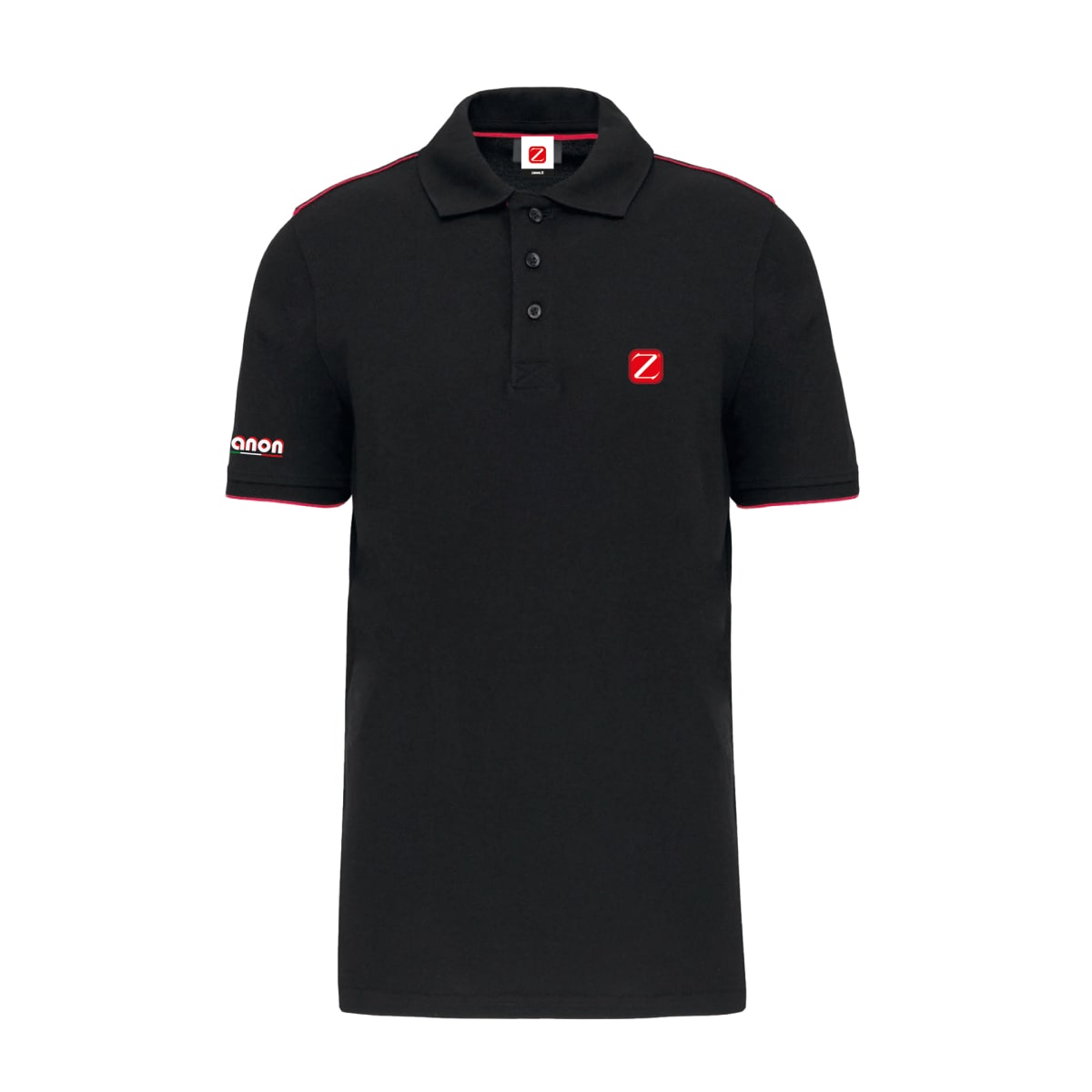 Contrasting short-sleeved polo shirt 